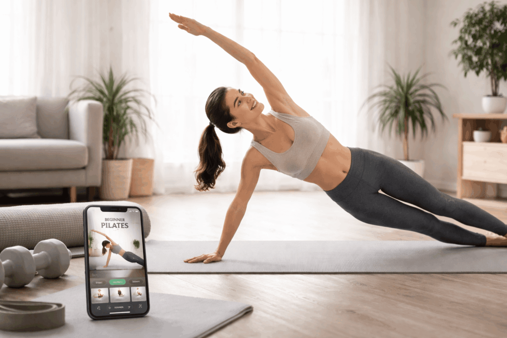 Séance de Pilates à la maison